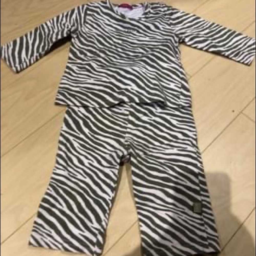 Escada baby Cotton Zebra print set